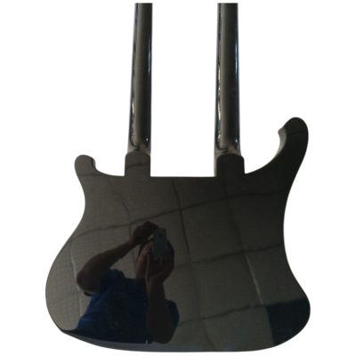Custom Nova 4080 Geddy Lee Double Neck Jetglo Black 4 String Bass 6 String Guitar - Image 3