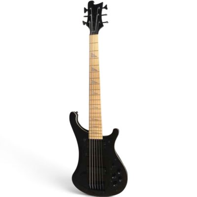 Custom Nova 4003 Jetglo Black 6 String Bass - Image 5