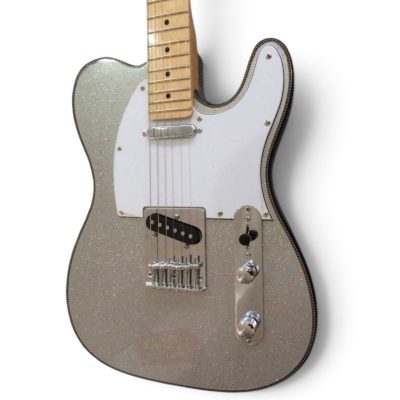 Custom Regent Silver Dust Sparkle Checkerboard Bindings Electric Guitar