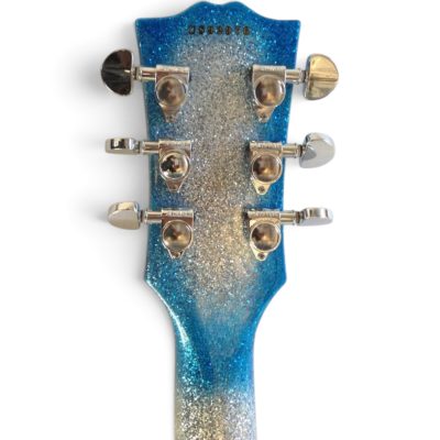 Custom Crown Ace Frehley Budokan Robot Blue Silver Sparkle Dust Electric Guitar - Image 9