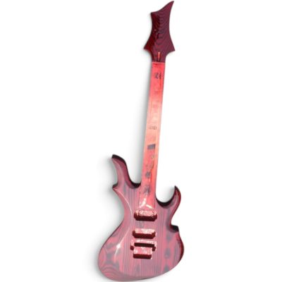 Custom Obsidian Flame Burner Red 460 LED Fretboard Guitar - Image 6
