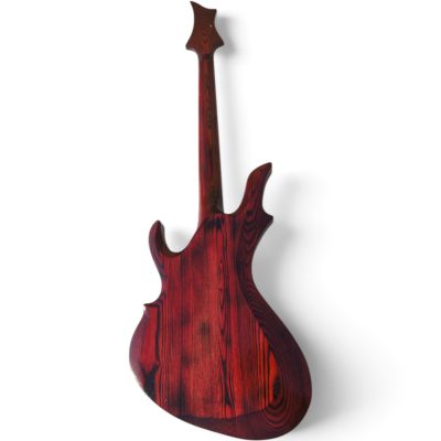 Custom Obsidian Flame Burner Red 460 LED Fretboard Guitar - Image 4