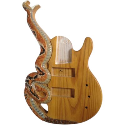 Custom Dynasty Cobra Carve Engraved Body 4 String Bass Hand Painted Finish - Image 6