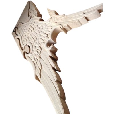 Custom Obsidian Hand Painted Angel White Alfee Engraved Electric Guitar - Image 12