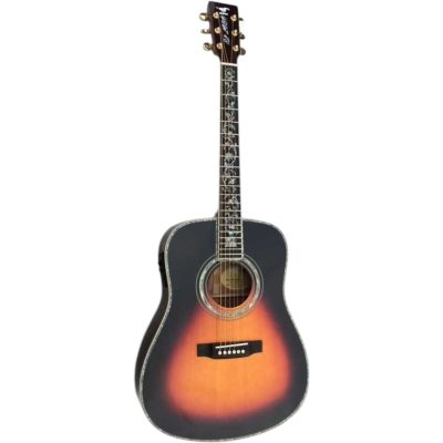 Custom Vertex D28 Tobacco Burst Acoustic Guitar - Image 2