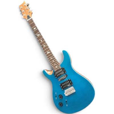 Custom Monarch Santana Blue Flamed Maple Top Guitar Left Handed - Image 2