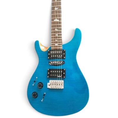 Custom Monarch Santana Blue Flamed Maple Top Guitar Left Handed