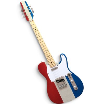 Custom Regent Buck Owens Red Blue Silver Sparkle Electric Guitar - Image 3