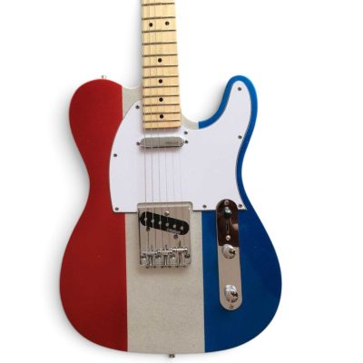 Custom Regent Buck Owens Red Blue Silver Sparkle Electric Guitar - Image 4