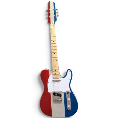 Custom Regent Buck Owens Red Blue Silver Sparkle Electric Guitar