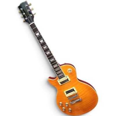 Custom Crown Slash Appetite Amber Flamed Maple Top Zebra Humbucker Pickups Electric Guitar Left Handed - Image 6