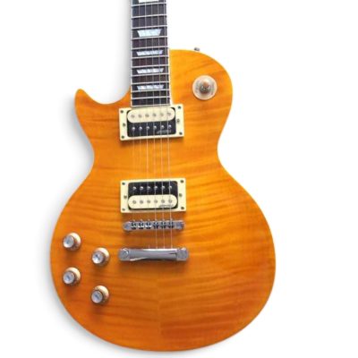 Custom Crown Slash Appetite Amber Flamed Maple Top Zebra Humbucker Pickups Electric Guitar Left Handed