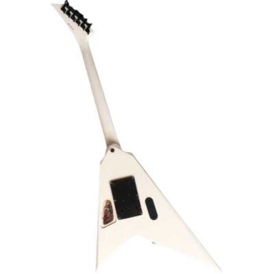 Custom Race Randy Flying V Snow White With Black Bevels RR24 Guitar Floyd Rose Tremolo Active Pickups - Image 7
