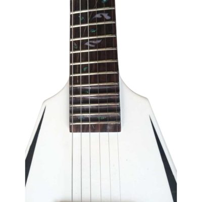 Custom Race Randy Flying V Snow White With Black Bevels RR24 Guitar Floyd Rose Tremolo Active Pickups - Image 8
