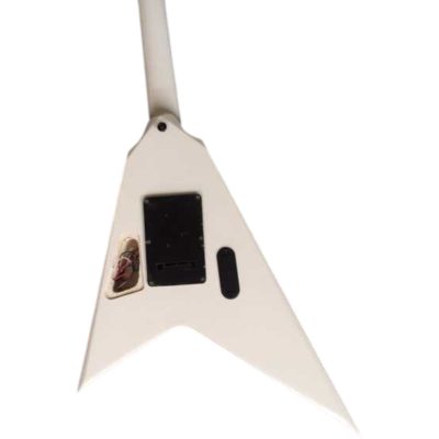 Custom Race Randy Flying V Snow White With Black Bevels RR24 Guitar Floyd Rose Tremolo Active Pickups - Image 2