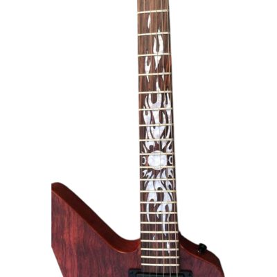 Custom Garnet James Hetfield Sun Inlay 6 String Electric Guitar Left Handed - Image 2
