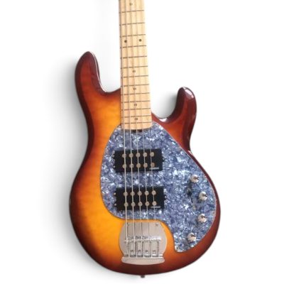 Custom Aether Sting Sunburst Quilted Maple Top 5 String Bass