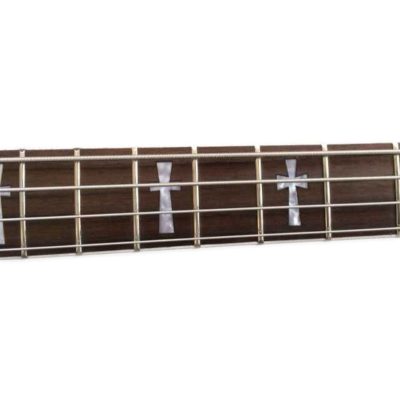 Custom Nova 4003 White 4 String Bass Cross Inlays - Image 8