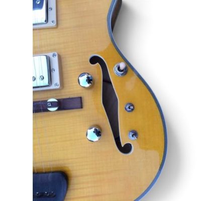 Custom Vesper Languedoc Region PL G2 Amber Flamed Maple Top Quilted Maple Back Guitar - Image 11