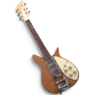 Custom Nova Natural Finish 325C64 21 Inch Scale Lenght Lennon 6 String Guitar Bigsby Tremolo - Image 6