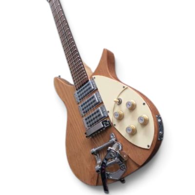 Custom Nova Natural Finish 325C64 21 Inch Scale Lenght Lennon 6 String Guitar Bigsby Tremolo - Image 3