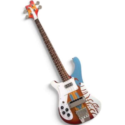 Custom Nova 4003 Psychedelic Paul McCartney Fireglo 4 String Bass Left Handed - Image 6