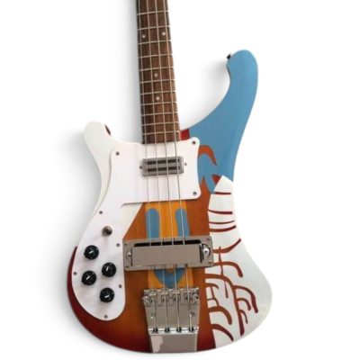 Custom Nova 4003 Psychedelic Paul McCartney Fireglo 4 String Bass Left Handed