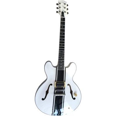 Custom Crown AVA ES333 Tom DeLonge Alphine White Semi Hollow Fhole Guitar - Image 6