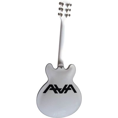 Custom Crown AVA ES333 Tom DeLonge Alphine White Semi Hollow Fhole Guitar - Image 7