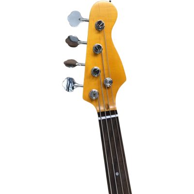 Custom Regent Jaco Pastorius Relic Aged Tobacco Sunburst 4 String Jazz Bass No Frets No Pickguard - Image 6