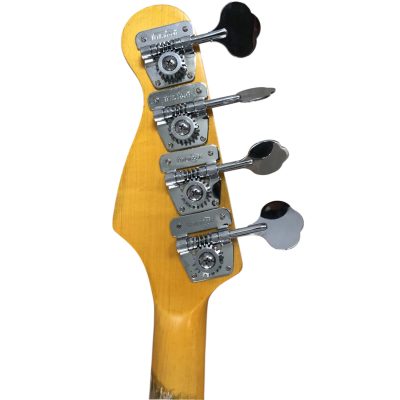 Custom Regent Jaco Pastorius Relic Aged Tobacco Sunburst 4 String Jazz Bass No Frets No Pickguard - Image 4