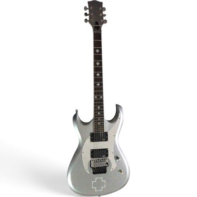 Custom Obsidian RZK 600 Richard Platinum Silver Tremolo Electric Guitar