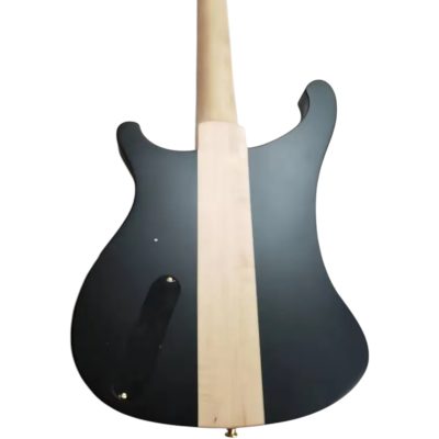 Custom Nova Lemmy Kilmister 4004 Black Finish Natural Hand Carved Oak Leaf 5 String Bass - Image 6
