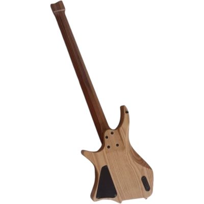 Custom Diplomat Multi Scale Fanned Frets Headless Natural 6 String Guitar - Image 4