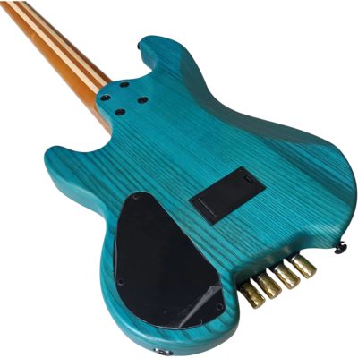 Custom Dynasty Space Teal Green Headless 4 String Bass - Image 4