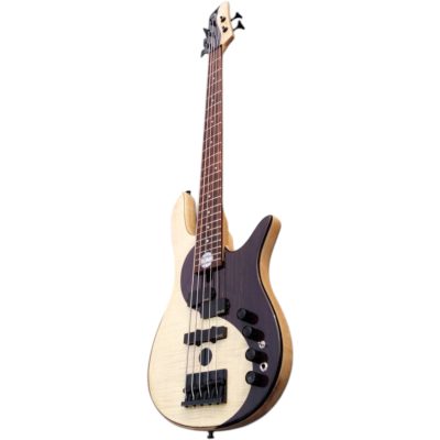 Custom Solis Yin Yang Deluxe 5 String Bass Victor Wooten Special Flamed Maple and Black - Image 4