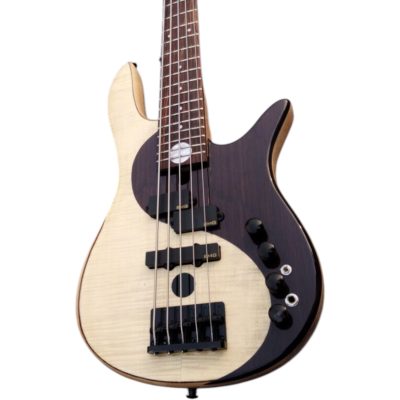 Custom Solis Yin Yang Deluxe 5 String Bass Victor Wooten Special Flamed Maple and Black