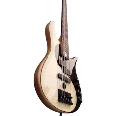 Custom Solis Yin Yang Deluxe 5 String Bass Victor Wooten Special Flamed Maple and Black - Image 2