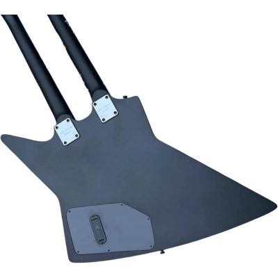 Custom Obsidian James Hetfield MX250 Matte Black Double Neck Guitar 6 String 6 String - Image 6