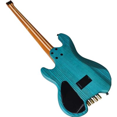Custom Dynasty Space Teal Green Headless 4 String Bass - Image 5