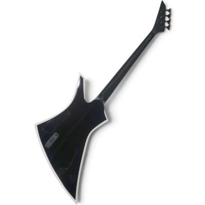 Custom Race Flying V Kelly Bird White Bevel Blue Burst 4 String Bass - Image 2