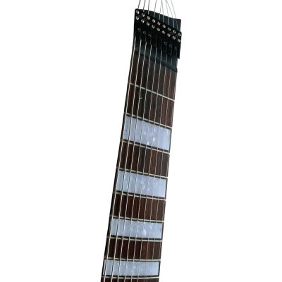 Custom Monolith Lucas Multi Scale Fanned Frets Headless Ghost Silverburst 9 String Guitar - Image 4