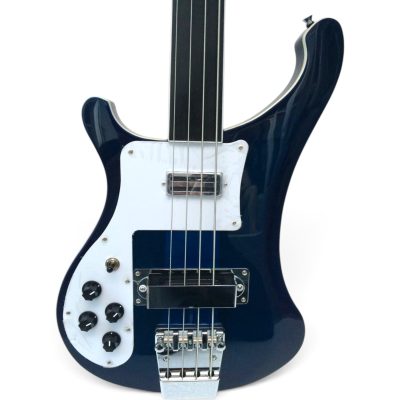 Custom Nova 4003 Trans Blue 4 String Bass No Inlays No Frets
