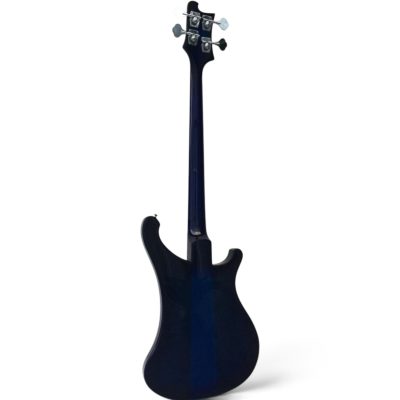 Custom Nova 4003 Trans Blue 4 String Bass No Inlays No Frets - Image 4