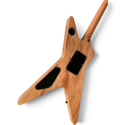 Custom Tempest Natural Maple Razorback Finish Flying V Floyd Rose Tremolo Dimebag Darrell Guitar - Image 4