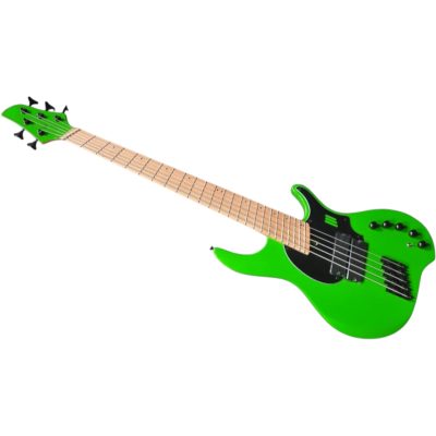 Custom Ironroot Combustion Green Multi Scale Fanned Frets 5 String Bass