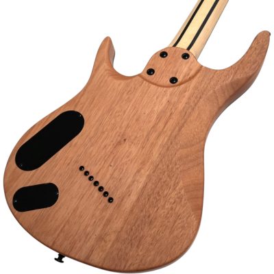 Custom Ironroot HB Trans Blue Poplar Burl Top Multi Scale Fanned Frets 7 String Bass 25.5-27 Inch - Image 9