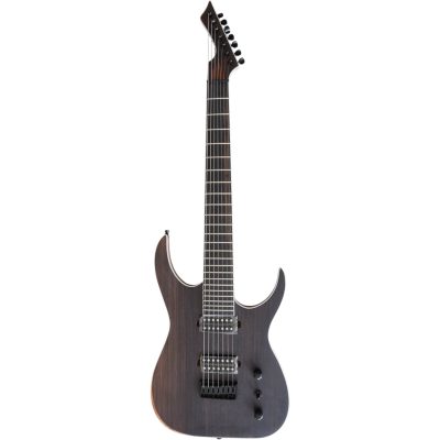 Custom Topaz Black Machine Rosewood Finish 7 String Guitar - Image 2