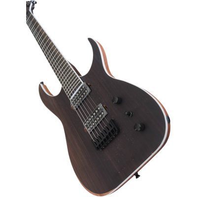 Custom Topaz Black Machine Rosewood Finish 7 String Guitar - Image 8