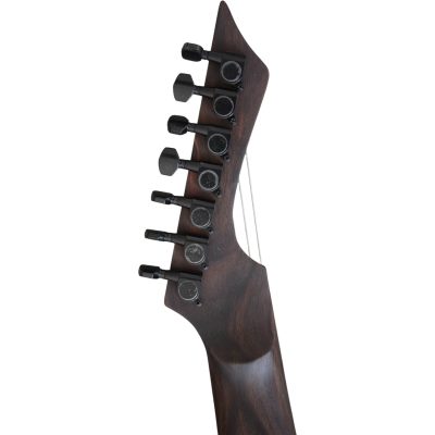 Custom Topaz Black Machine Rosewood Finish 7 String Guitar - Image 11